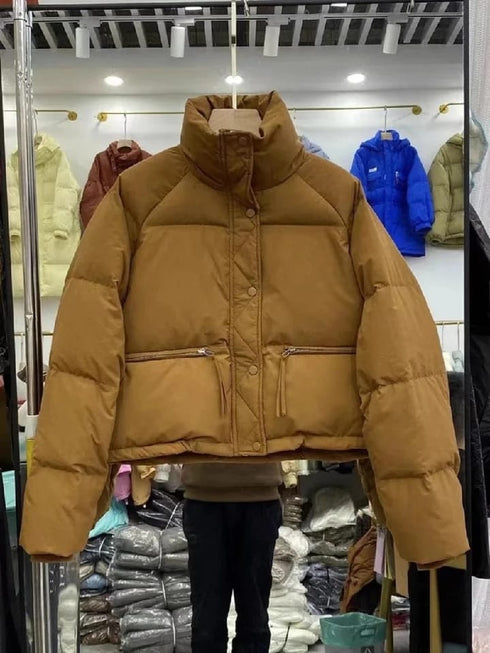 Winter Long Sleeves Down Filled Puffer Jacket